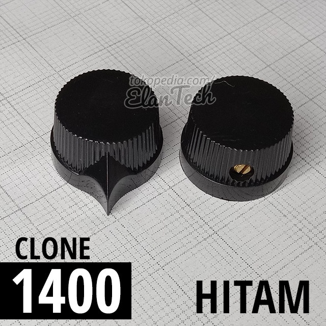 Knob Potensio Davies 1400 Clone Hitam Black Knop Efek Gitar Elantech