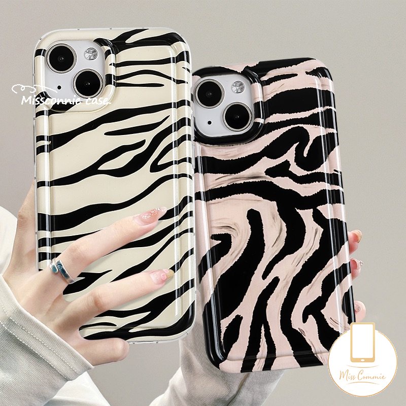 Casing Motif Zebra Fashion Redmi 9C 12C 10C 9a1 10 9T 9A 10A 9C NFC Redmi Note11 Note10 Note8 11 10 11s 9 10s POCO F4 Art Garis Tidak Teratur Lembut Tpu Airbag Shockproof Case