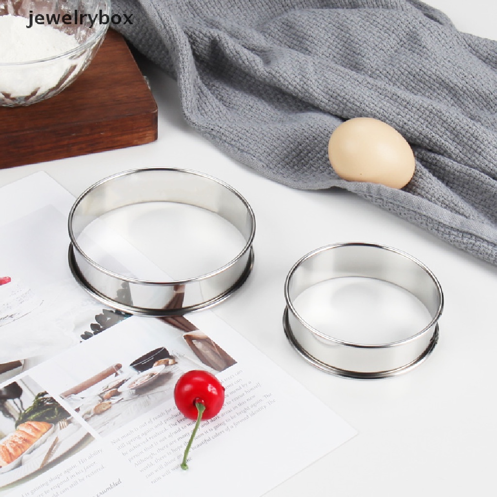 [jewelrybox] 8/10cm Stainless Steel Cincin Bulat Cetakan Muffin Double Tart Baking Tools Butik