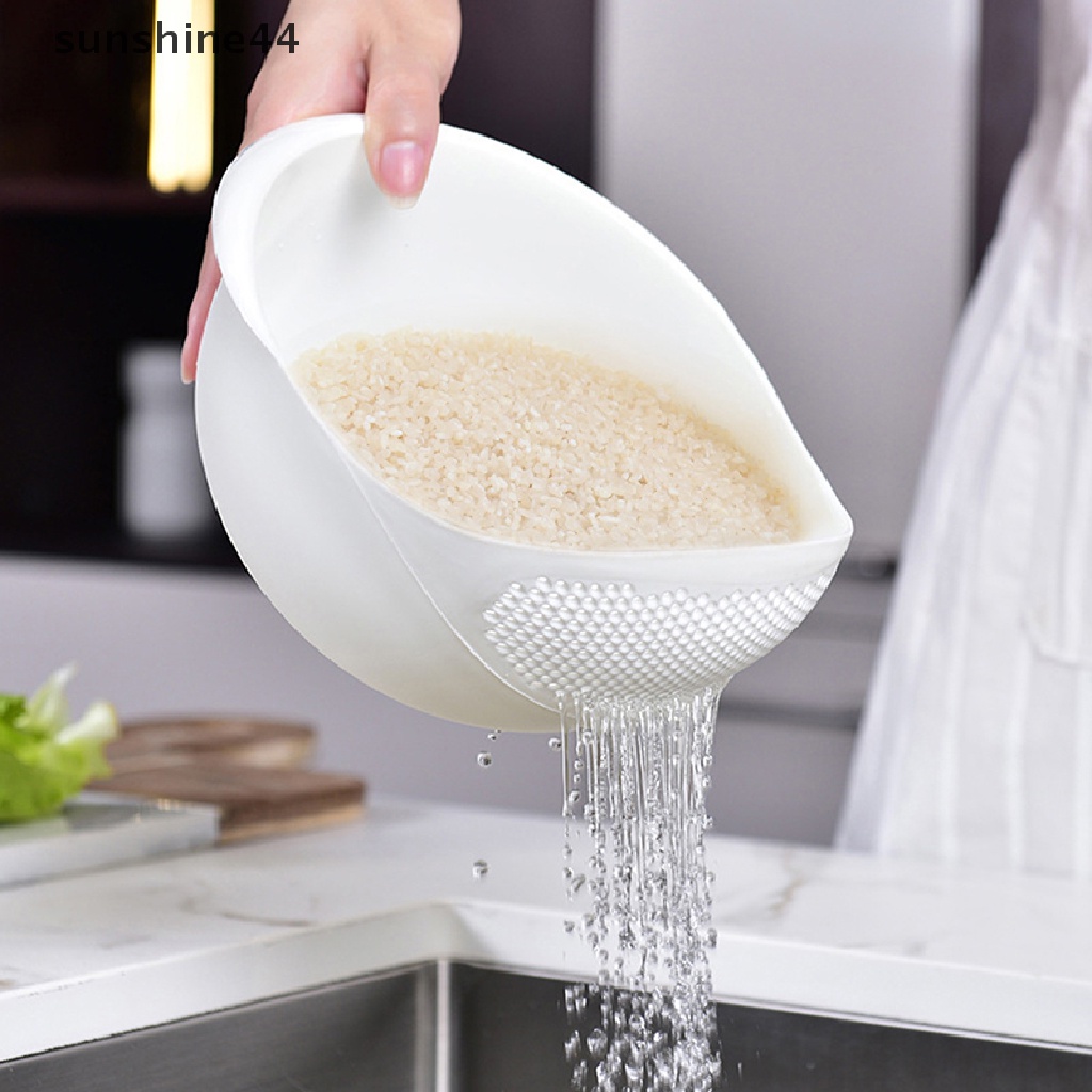 Sunshine Saringan Nasi Colander Kitchen Drain Basket Dengan Gagang Rice Bowl Strainer Basket ID