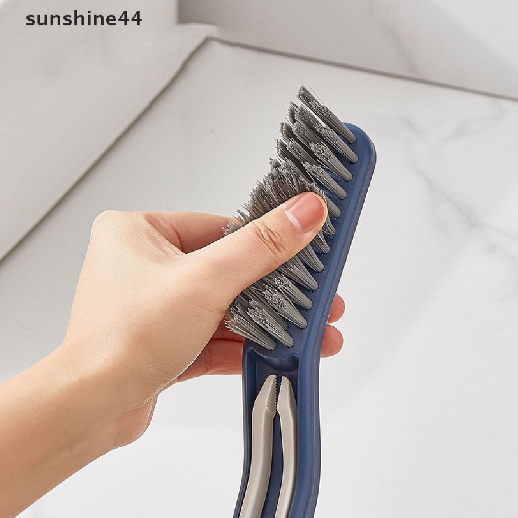 Sunshine 2-in-1 Sikat Pembersih Celah Lantai Ubin Kamar Mandi Serbaguna Window Groove Brush ID