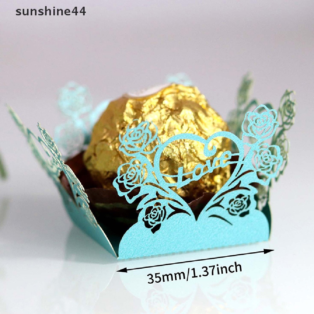 Sunshine 10 Pcs Baru Mawar Taman Laser Cut Pesta Pernikahan Nikmat Permen Coklat Kotak ID