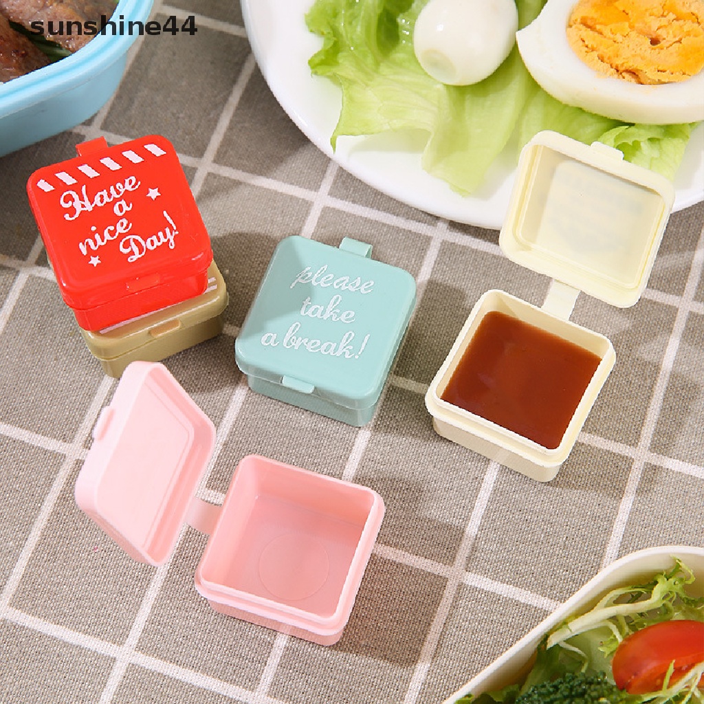 Sunshine1/2pcs Botol Saus Mini Portable Botol Bumbu Bento Botol Kecap Mini ID