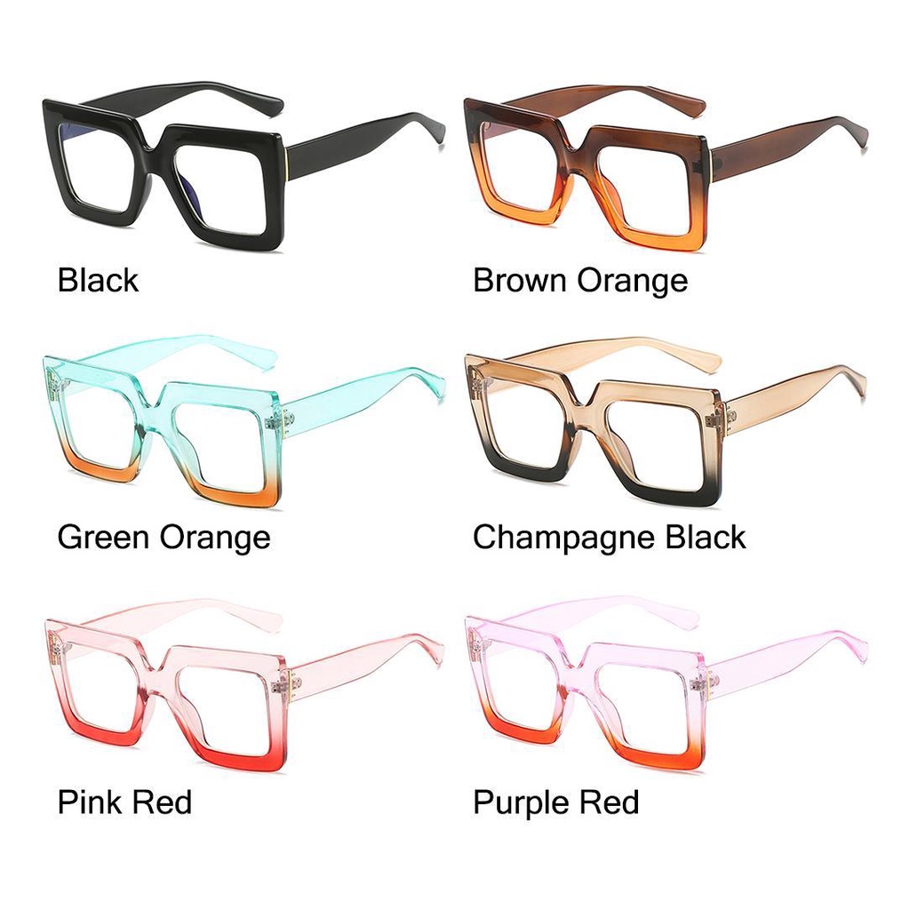 R-flower Blue Light Glasses Fashion Multi-Warna Oversized Kacamata Fashion Untuk Wanita