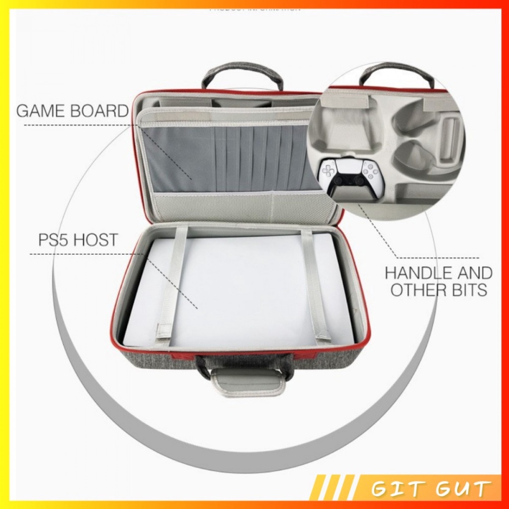 Playstation 5 PS5 Premium Hard Case Big Travel Bag Tas Gaming Koper