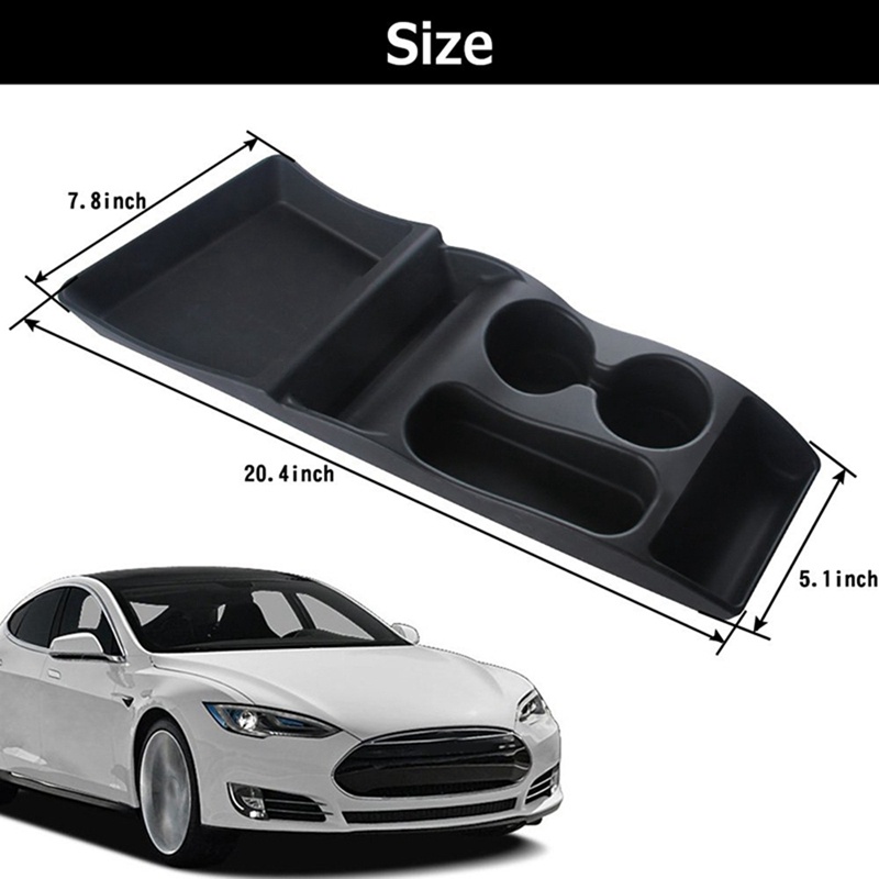 Kotak Penyimpanan Silikon Mobil Console Container Center Insert Box Untuk Tesla Model S 2012-2017