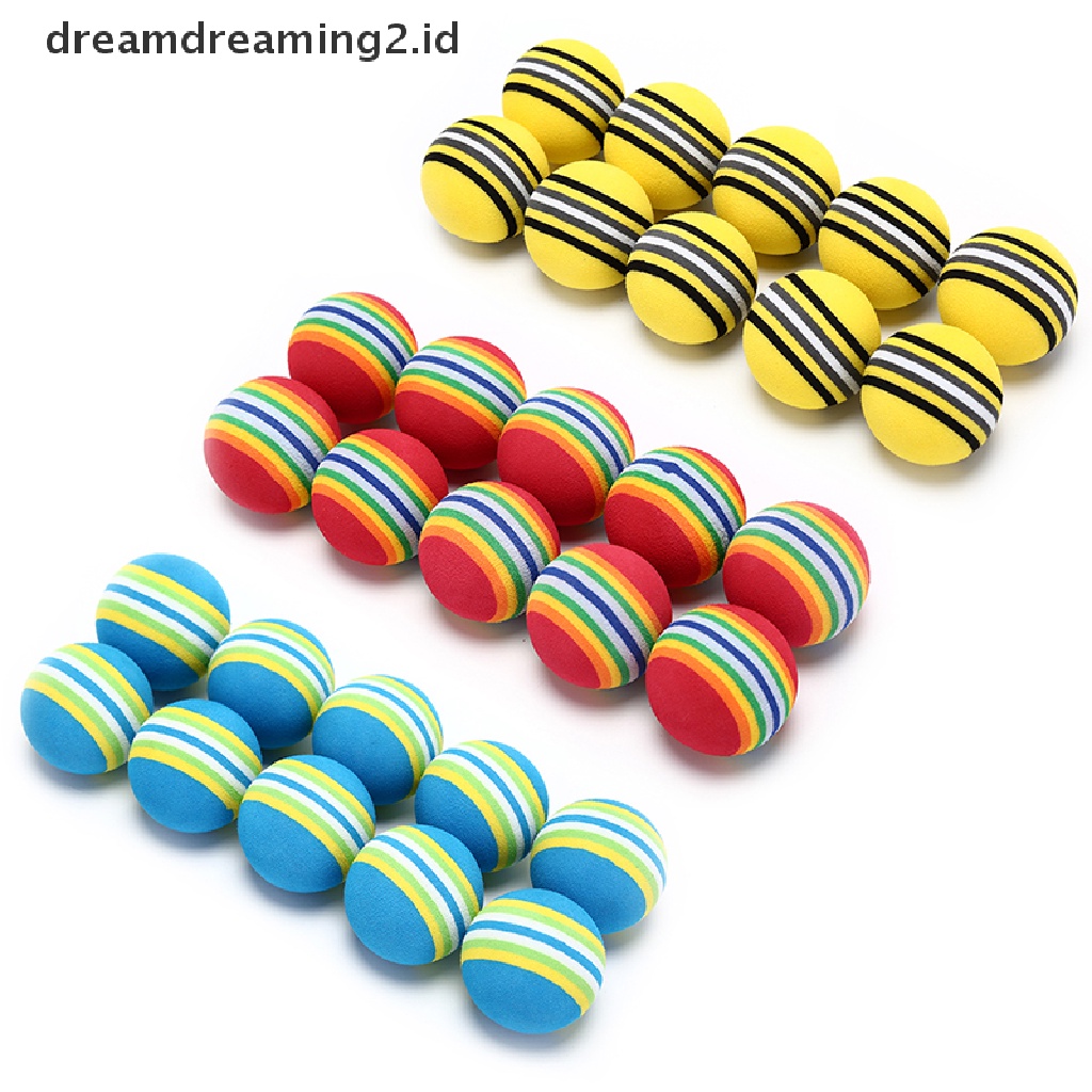 (hot) 10pcs Rain Stripe foam Sponge Bola Golf Alat Bantu Latihan Latihan Ayunan//