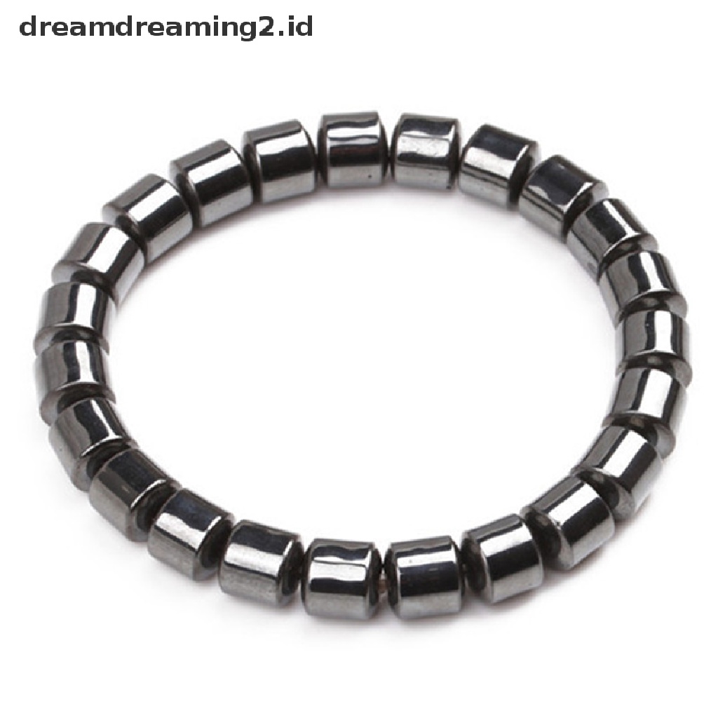 (hot) Gelang Kesehatan Magnetik Penurunan Berat Badan Terapi Sehat Hematite Stone Beads//