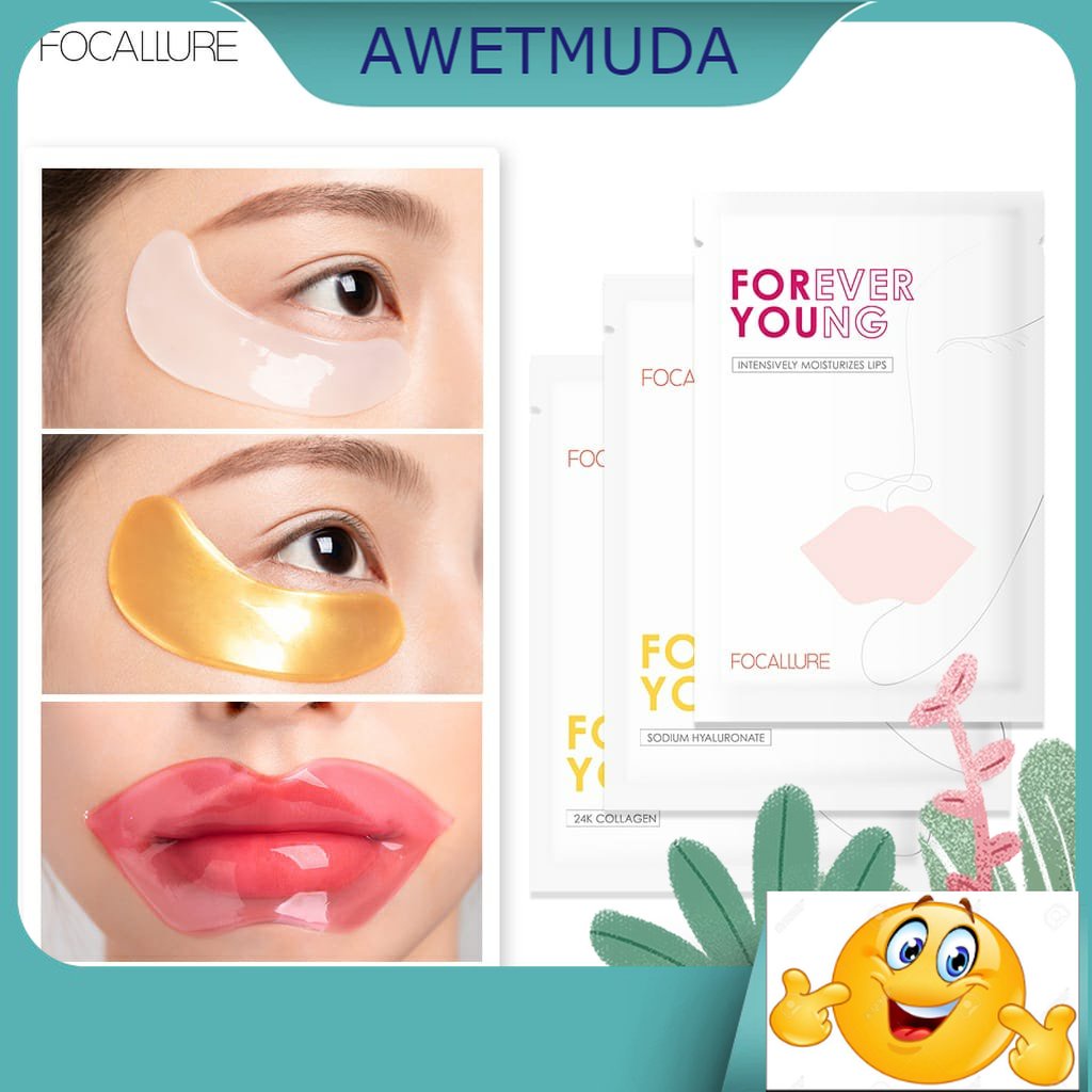 BPOM-CH FOCALLURE Collagen Crystal 24K Gold Pure Luxury Eye / Hydra-Gel Eye Mask FASC01 / Moisturizi