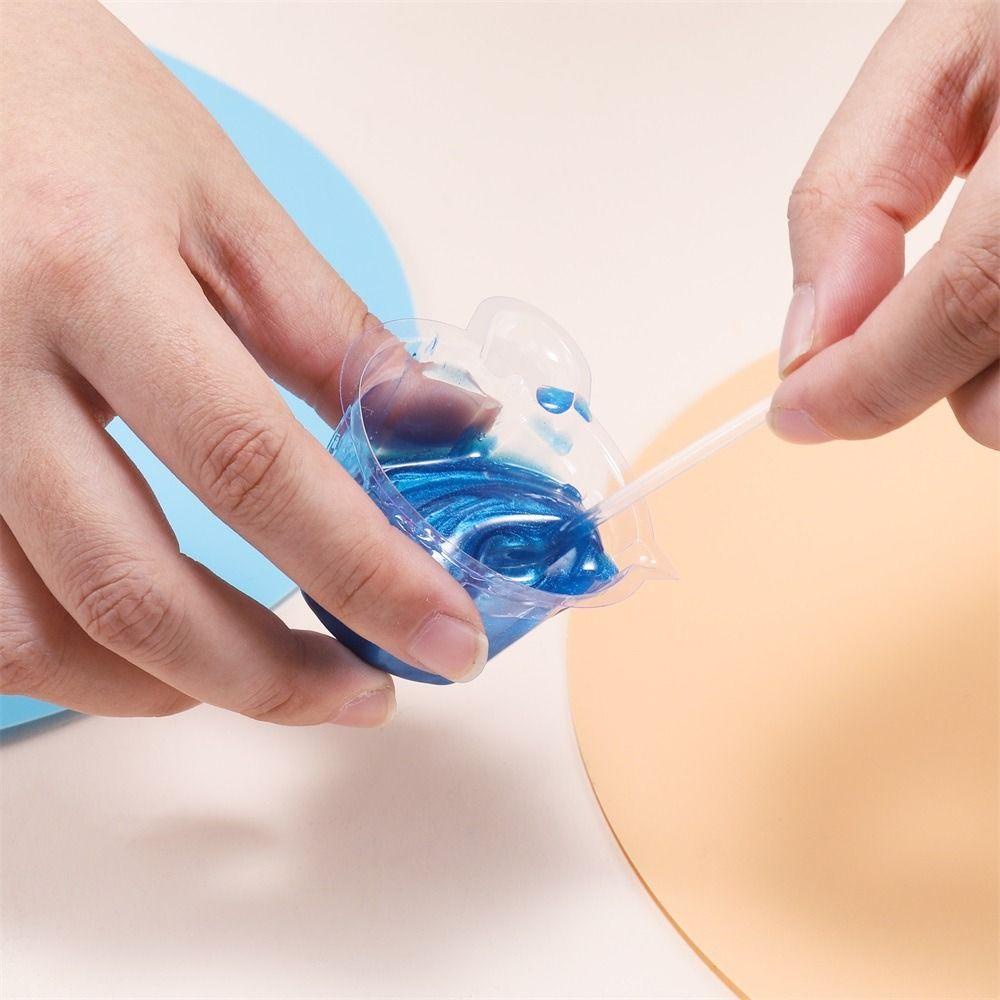 [Elegan] Batang Pengaduk Transparan Hias Epoxy Resin Alat Membuat Perhiasan Cocktail Susu Teh Warna Mixing Sendok