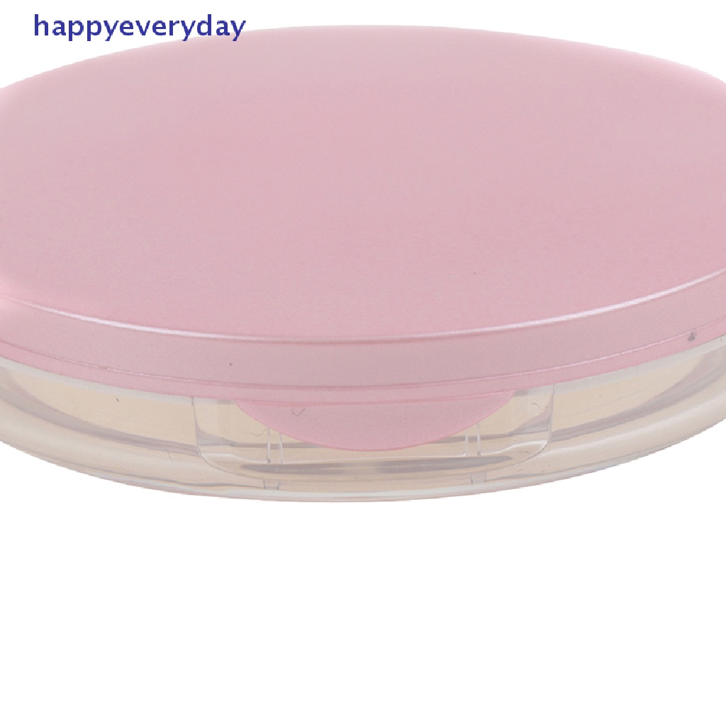 [happy] Ayakan Kosmetik Kosong Portabel Wadah Toples Longgar Wadah Kotak Puff Dengan Cermin [ID]