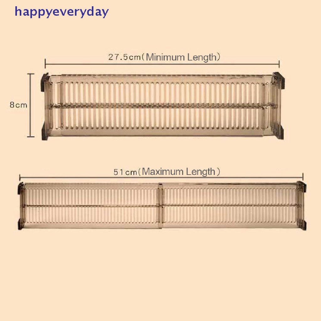 [happy] 2pcs Pembatas Laci Adjustable Organiser DIY Pemisah Penyimpanan Dapur Ruangan [ID]