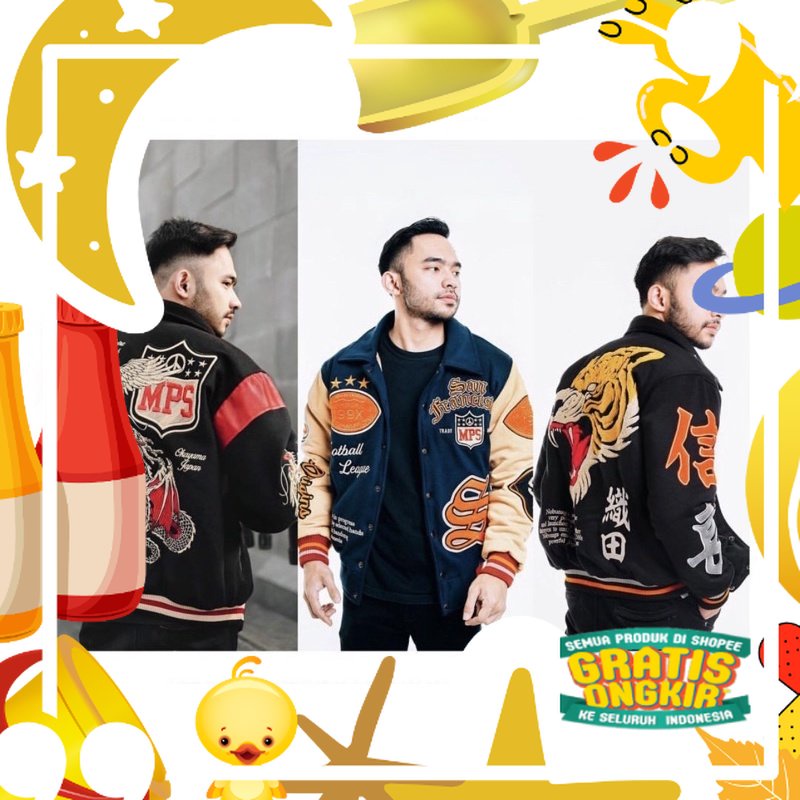 JAKET VARSITY JAKET BASEBALL PRIA WANITA JAKET RACING PRIA WANITA JAKET BOMBER VARSITY JACKET BAHAN 