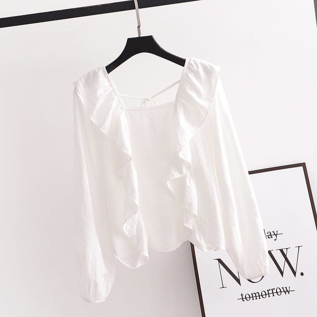 BEFAST - ZRX OOTD WANITA BLOUSE NESA / Ladela Blouse / Pakaian Casual Wanita / Blouse Wanita Keluaran terbaru / Fashion Kerja Wanita Casual / Blouse Polos Lengan Panjang / Termurah