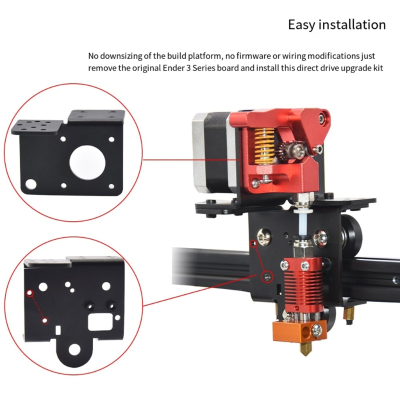 Zzz 3D Printer Aksesori Extruder Back Support Plat Metal Dengan Pulley Hotend Extrusion Backplane Untuk Ender3