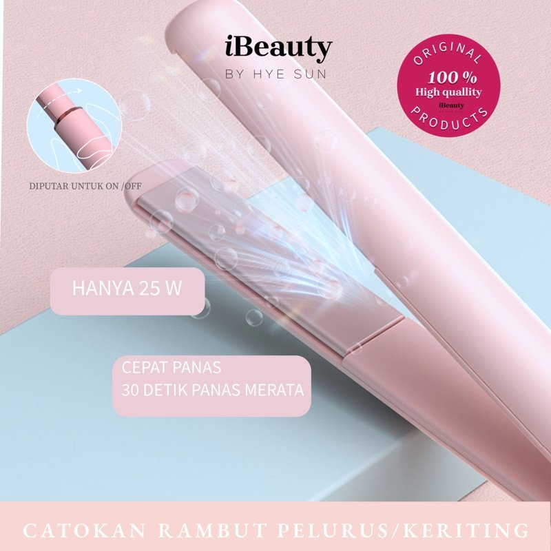 iBeauty Mini Hair Straightener - Catokan Rambut Portable Dengan ION