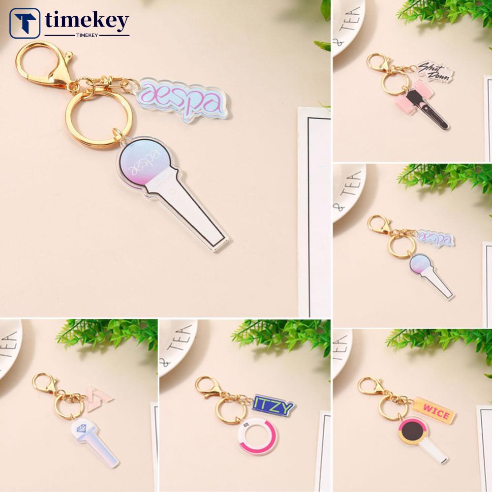 Timekey Gantungan Kunci Akrilik Liontin BTS Blackpink Seventeen Straykids Exo Nct Got7 Key Ring Dekorasi Fans Collection DGA1 Blackpink