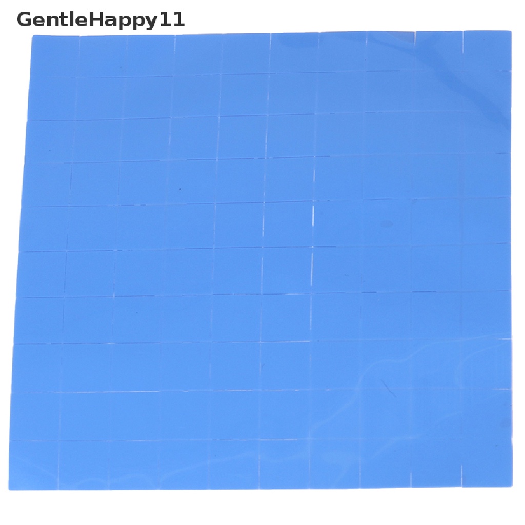 Gentlehappy 100Pcs 10 * 10 * 0.5mm Thermal Pad GPU CPU Heatsink Pendingin Konduktif Silikon Pad id