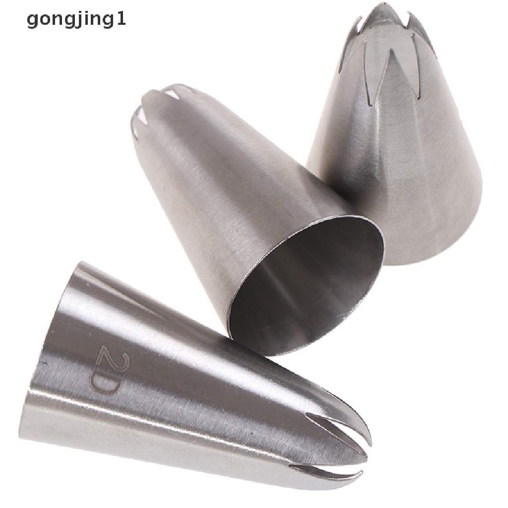 Ggg 1Set Medium Icing Piping Pastry Nozzle Tips Alat Baking Nozel Stainless Steel ID