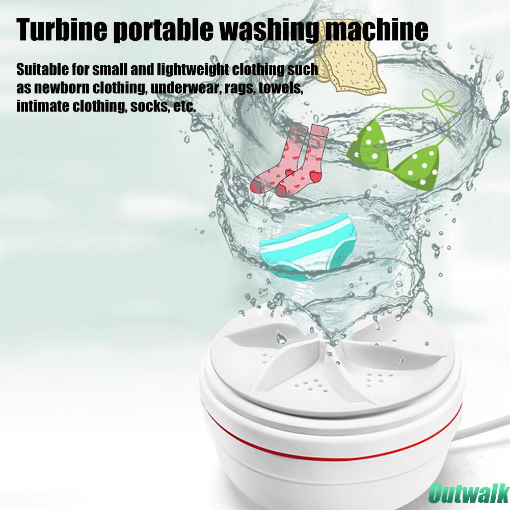 Turbine Mesin Cuci Mini Mesin Cuci Travel Portabel Mesin Cuci Turbin Bertenaga Usb dengan Cangkir Hisap Kaus Kaki Pakaian Alat Cuci