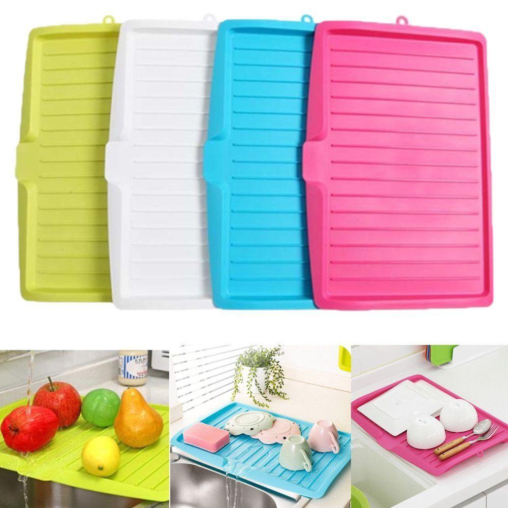 TOP Dish Drainer Kitchen Persegi Panjang Tempat Cuci Piring Rak Organizer Dapur Wastafel Rak Pengering