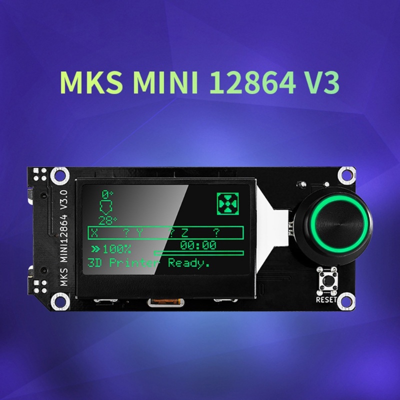 Btsg MKS MINI12864 V3 Insert SD-Card Side LCD Smart Display Screen 3D Printer Part Untuk VORON MINI12864