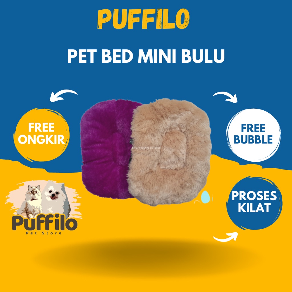 PET BED BULU LEMBUT HANGAT / KASUR KUCING ANJING KECIL