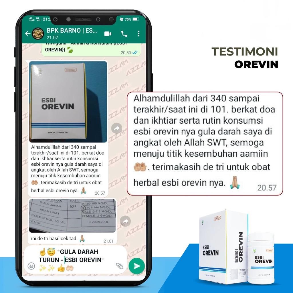 Kapsul ESBI OREVIN Herbamed Obat Herbal Membantu Mengatasi Kencing Manis Diabetes Asli Original 100%