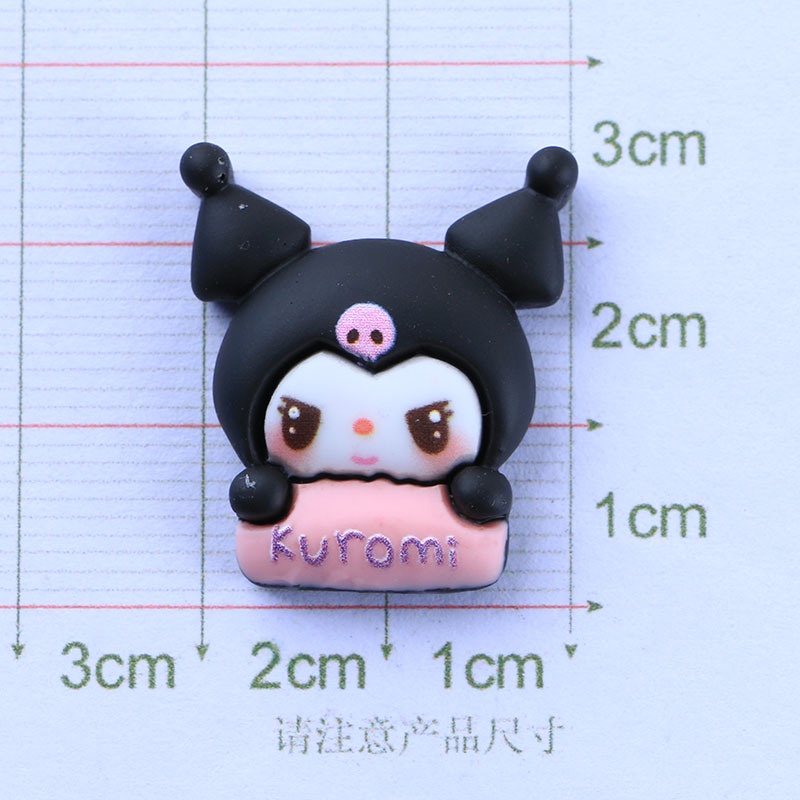 Kuromi/cinnamoroll/kitty Casing Ponsel DIY Bahan Aksesoris Aksesoris Klip Rambut Kepala Tali Dekorasi