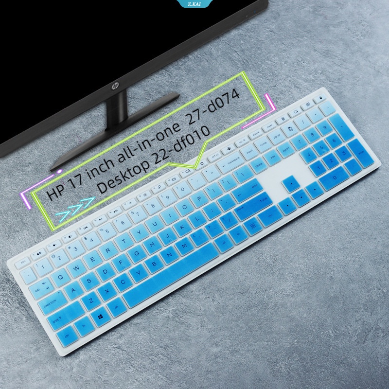 1pc Cover Keyboard Laptop Silikon Pelindung Kulit Untuk HP 17inci Serba HD Star Series Youth Edition 27-d074 Desktop 22-df010 Film Keyboard Tahan Debu [ZK]