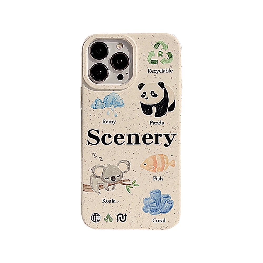 Cute Panda Koala Kartun Hard Shell Film Fotografi Case Untuk Iphone SE 2020 7 /8 Plus 14x XR XM 11 12 MINI 13 PRO MAX Casing Cover Pelindung AT0162