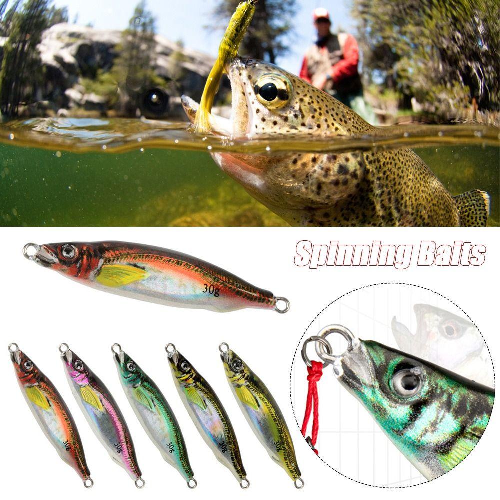 TOP 10g /20g Simulasi Logam Memancing Umpan Laut Memancing Double Bass Hook 10g /20g Memimpin Casting