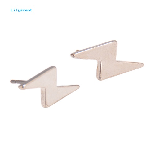 Lilyscent Anting Petir Mini Punk Pria Wanita Mode Alloy Ear Studs Hadiah Pesta