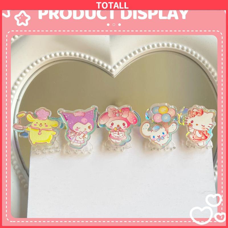 COD Klip Poni Mini Kartun Karakter Laser Sanrio Kuromi Melody Korea Fahion Lucu Gaya Aksesoris Rambut-Totall