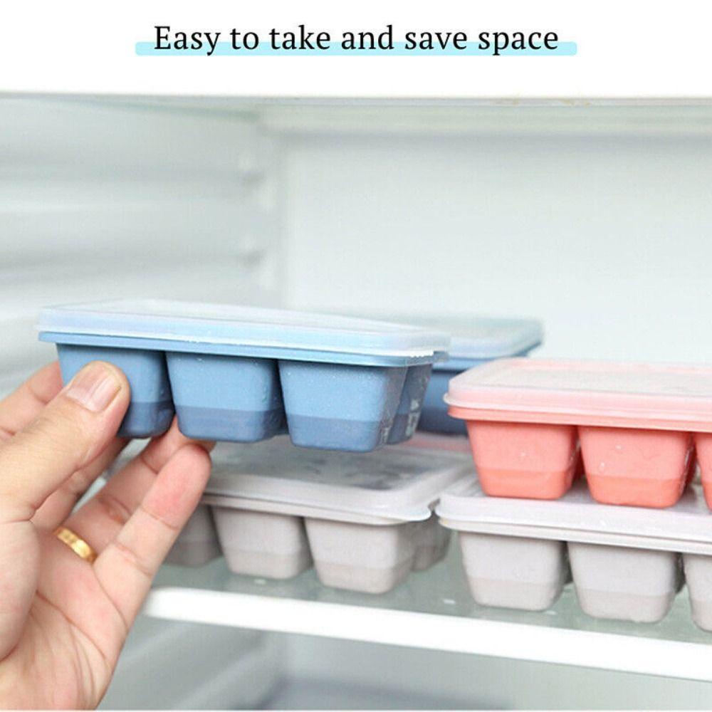 Suyo 2PCS Ice Cube Tray Alat Dapur Pembuat Es Silikon DIY