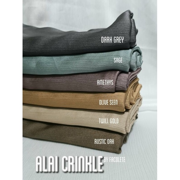 Alaia Crinkle Silk/ pasmina bahan silk premium/ all size