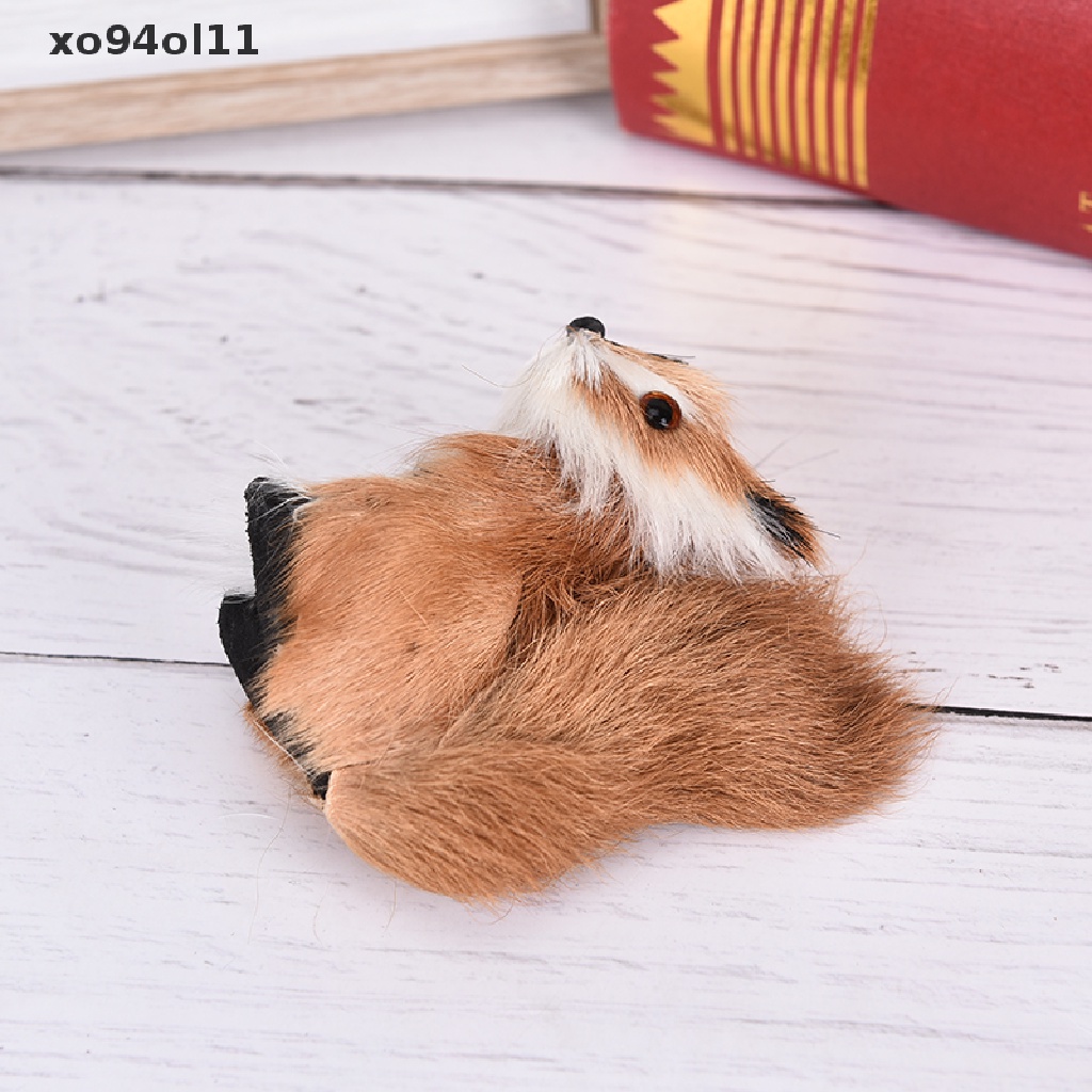 Xo Simulasi Bulu Tupai Plush Stuffed Doll Hewan Mainan Anak Hadiah Dekorasi Rumah OL