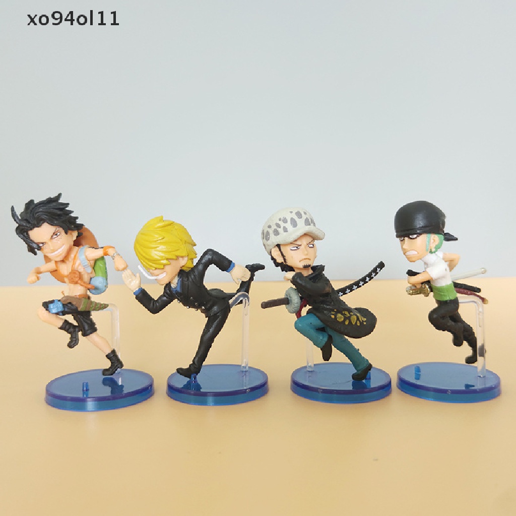 Figura Mini XO ONE PIECE 12pcs/Set 6-8cm Lari Berpose Zoro Sanji Luffy Figurines OL