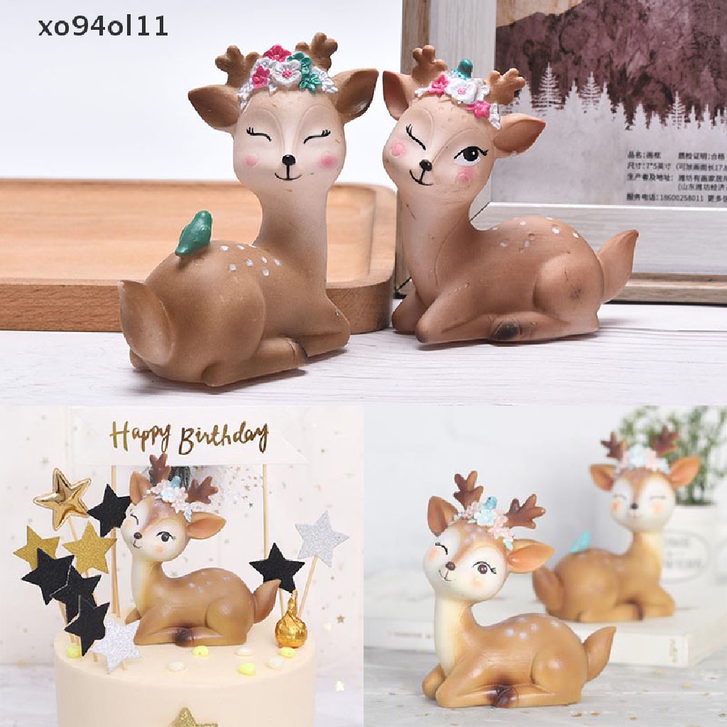 Xo Topper Kue Rusa Sika Lucu DIY Dekorasi Kue Ornamen Rumah Untuk Pesta Pernikahan OL