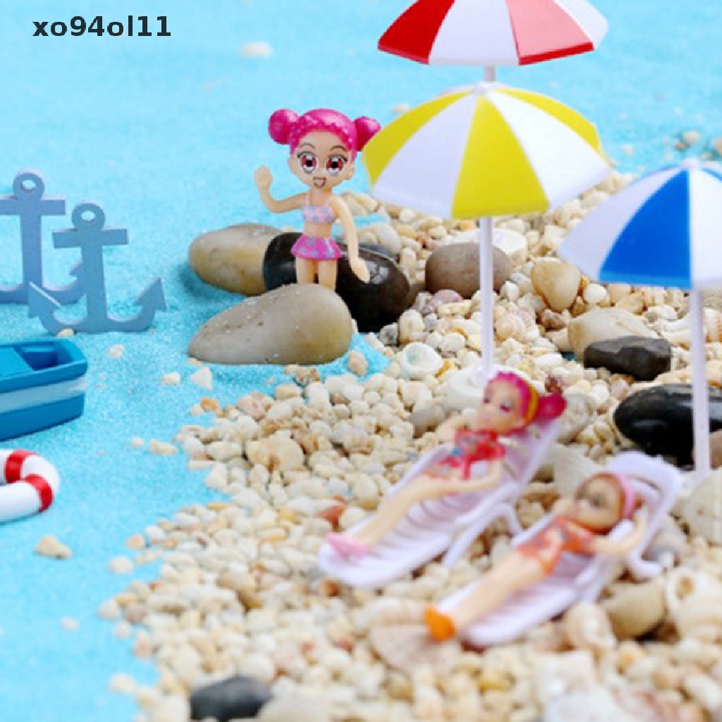 Xo Kursi Pantai Kerai Mini Buatan Taman Peri Mikro Miniatur Rumah Boneka OL