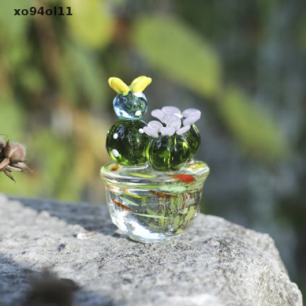 Xo Kaca Desktop Craft Micro Landscape Kaktus Mini Dekorasi Rumah OL