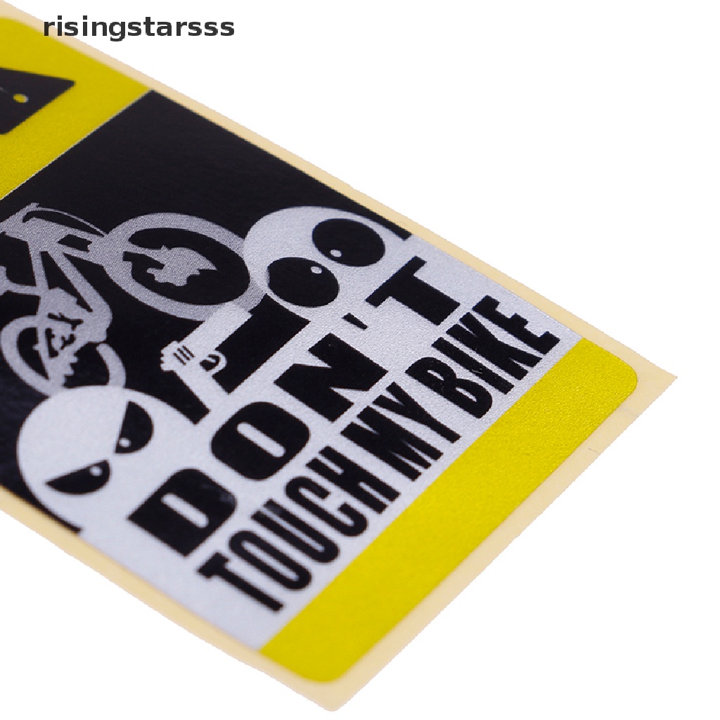 Rsid Span-new DONT TOUCH MY BIKE Sepeda Stiker Peringatan Hias Waterproof Decal Kuning  Sepatu Jelly