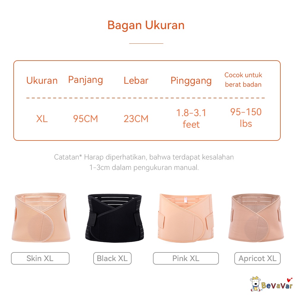 BEVAVAR Korset Melahirkan Adjustable Corset Stagen Korset Pelangsing Ibu Melahirkan