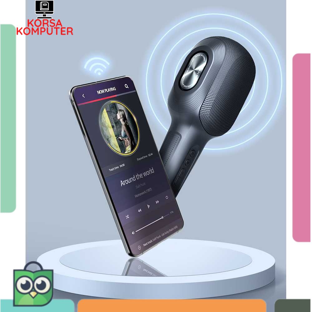 Mikrofon Wireless Bluetooth Mic Karaoke Speaker Portable Microphone Karaoke Wireless Mic Bluetooth Z