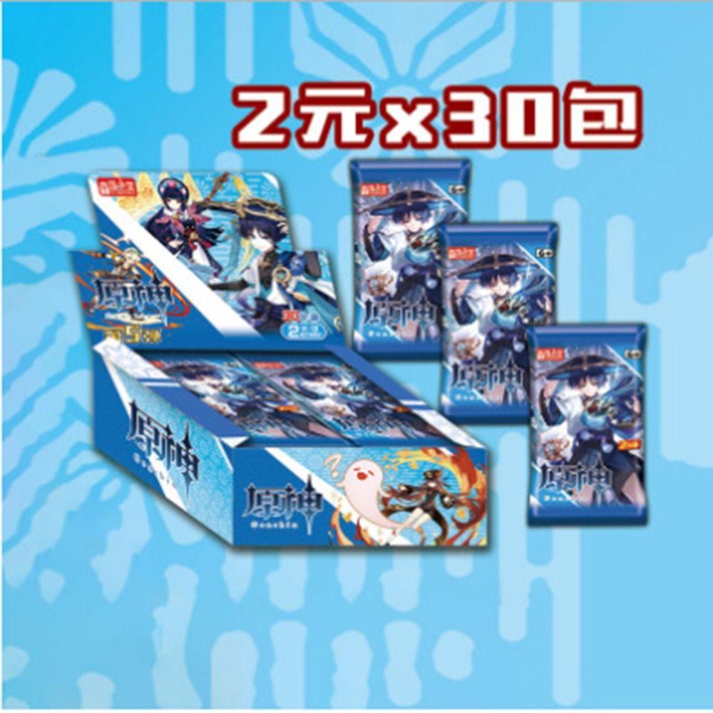 Lanfy Genshin Impact Card Hadiah Untuk Keluarga Dan Anak Lucu Kartu Kolektor Ulang Tahun Kekinian Koleksi Pack Booster Box Game Collection Cards