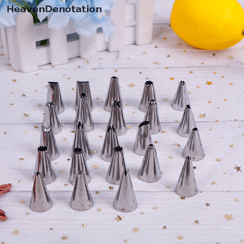 [HeavenDenotation] 24/36 /48Pcs Stainless Steel Icing Piping Nozzle Tools Set Box Kue Decorag HDV