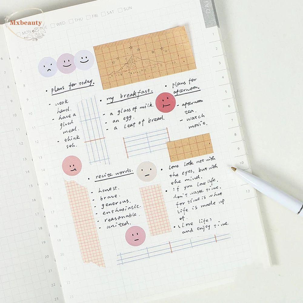 Mxbeauty Bahan Sticker Jurnal Perlengkapan Sekolah Custom Stiker Kertas Note Sticker Morandi Series Diary Handphone Idol Card Decor