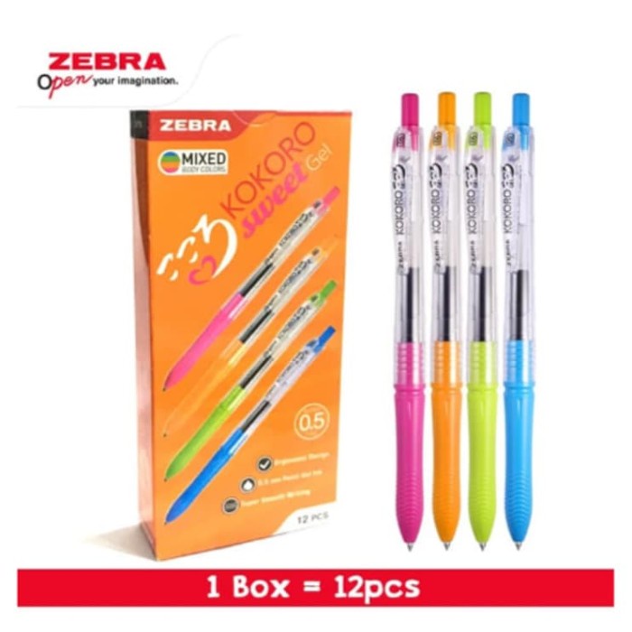 

Pulpen Kokoro Sweet ( tinta hitam) isi 12 pc