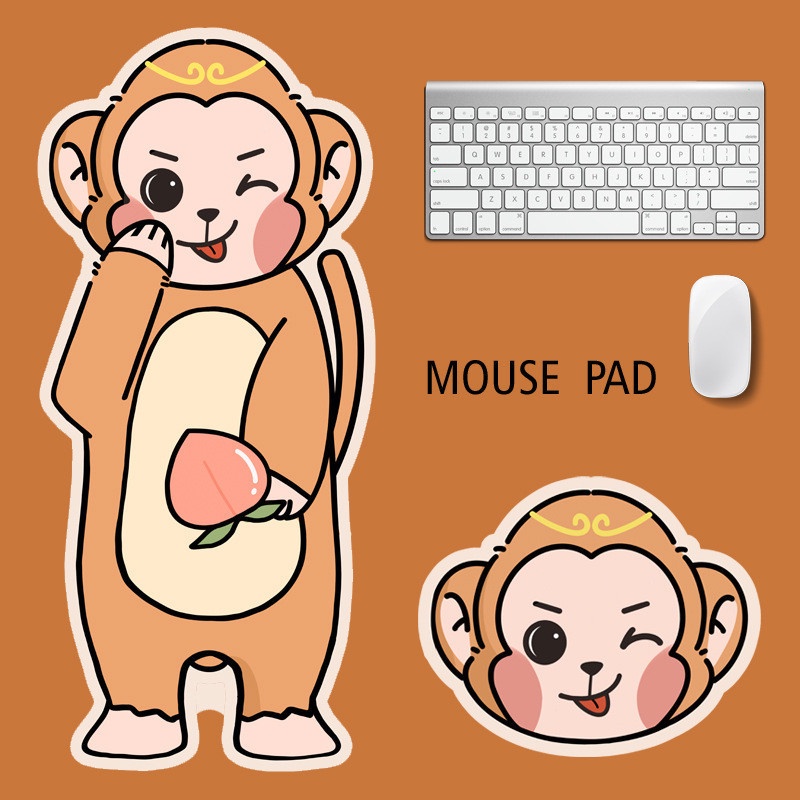 Golden monkey Family Mouse Pad Alas Tikus Monyet Emas Kartun Hewan Mouse Pad Oversized Mouse Pad