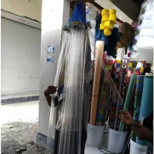 JARING IKAN SIAP PAKAI ~ LUBANG 3 JARI  PANJANG 50 METER  TINGGI 2 METER